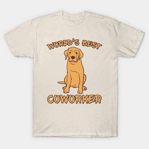 Labrador World's Best Coworker WFH T-Shirt by DeesDeesigns